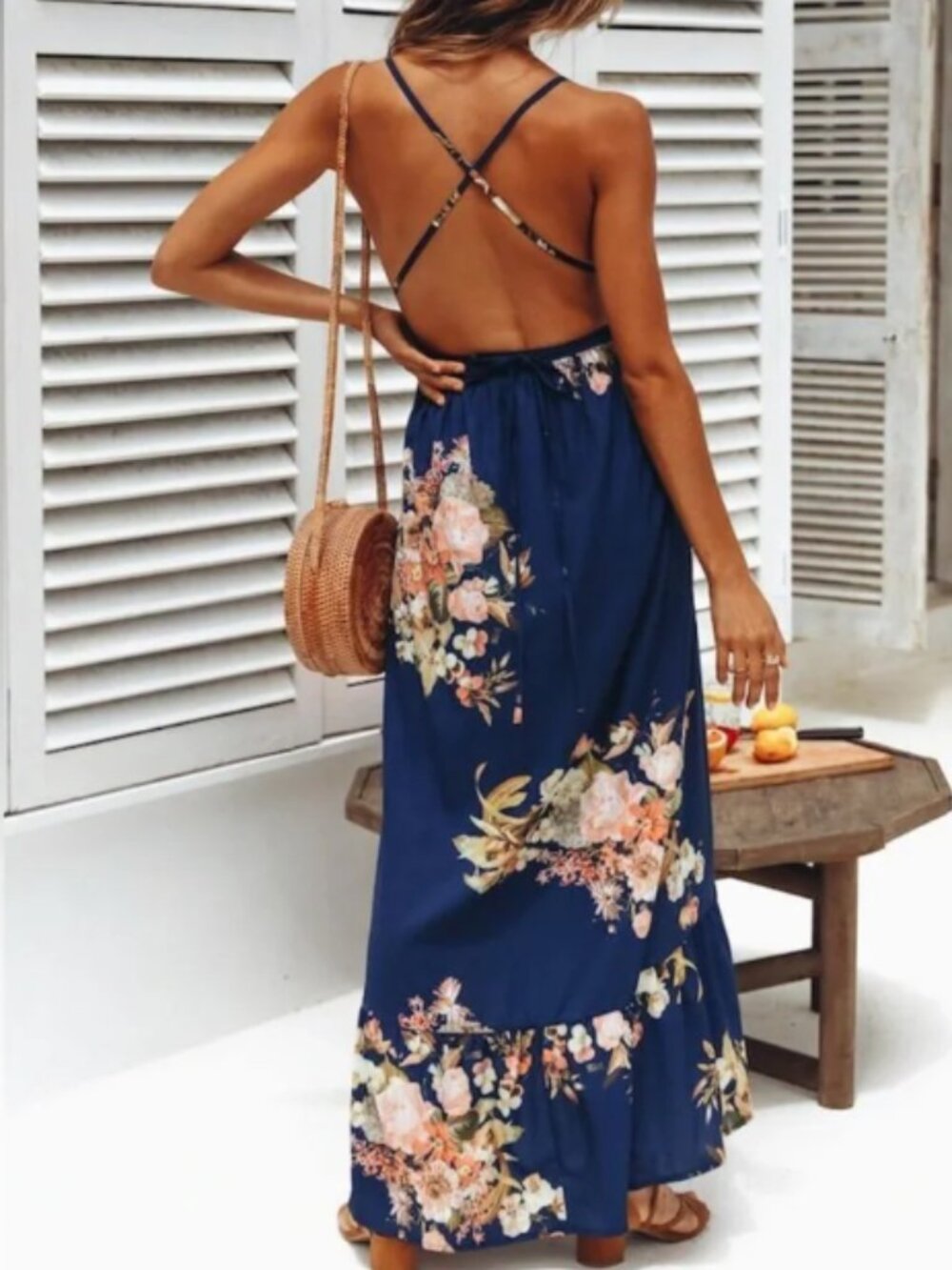 NWT Hello Molly Seattle Love halter wrap maxi floral dress 4 - Picture 4 of 14